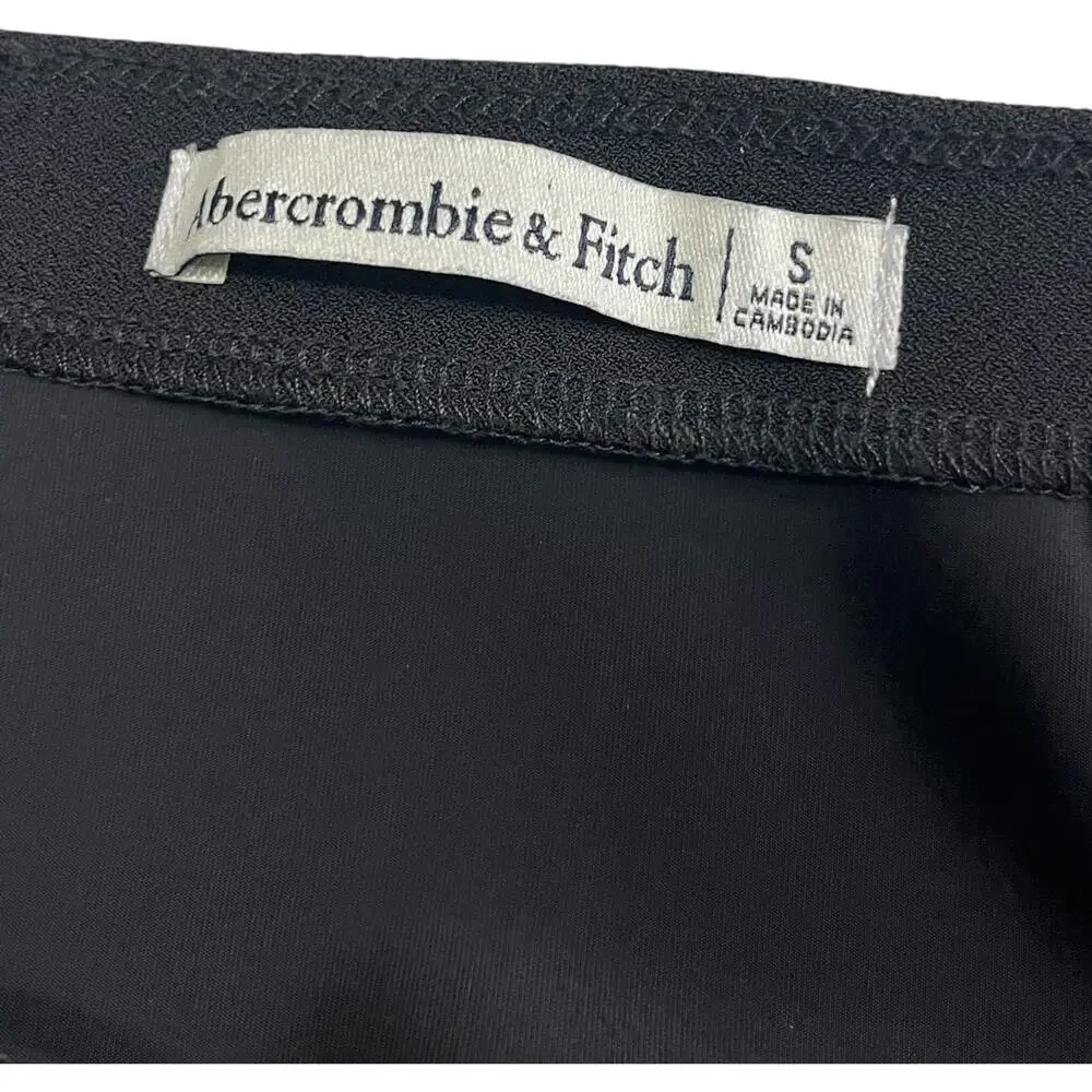 Abercrombie And Fitch Dress Womens Small Black Halter Knit Maxi Evening Formal